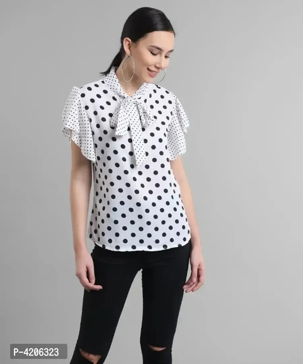 Rbt-wht shrt/bg dtd tie top - M