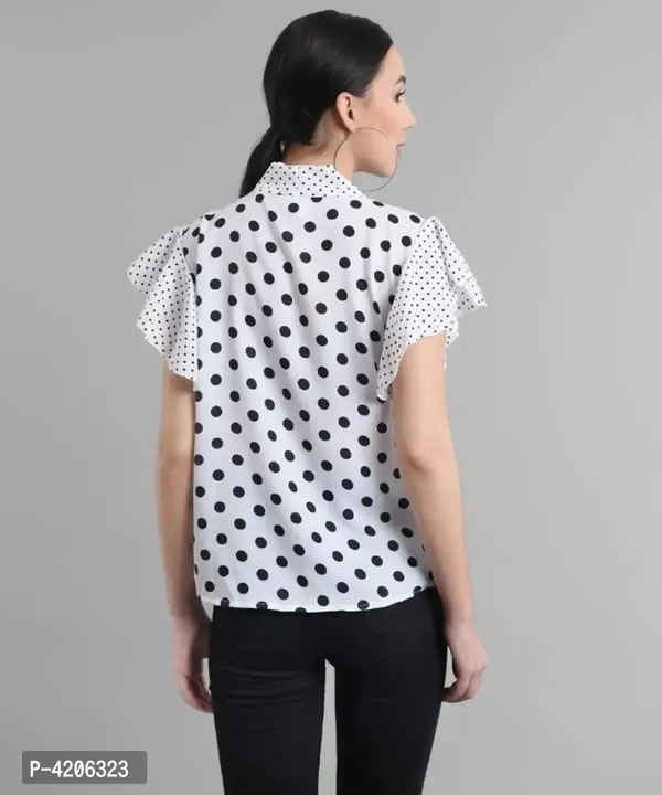 Rbt-wht shrt/bg dtd tie top - M