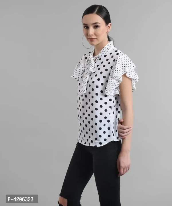 Rbt-wht shrt/bg dtd tie top - M