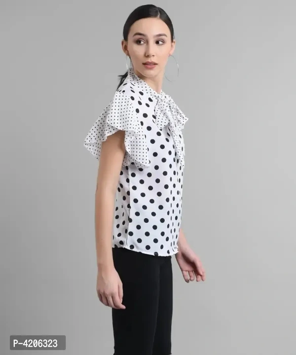 Rbt-wht shrt/bg dtd tie top - M