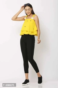 Fancy Trendy Georgette Chiffon Blend Casual Butterfly Tops For Women - l