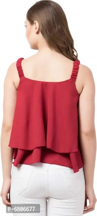 Fancy Trendy Georgette Chiffon Blend Casual Butterfly Tops For Women - l