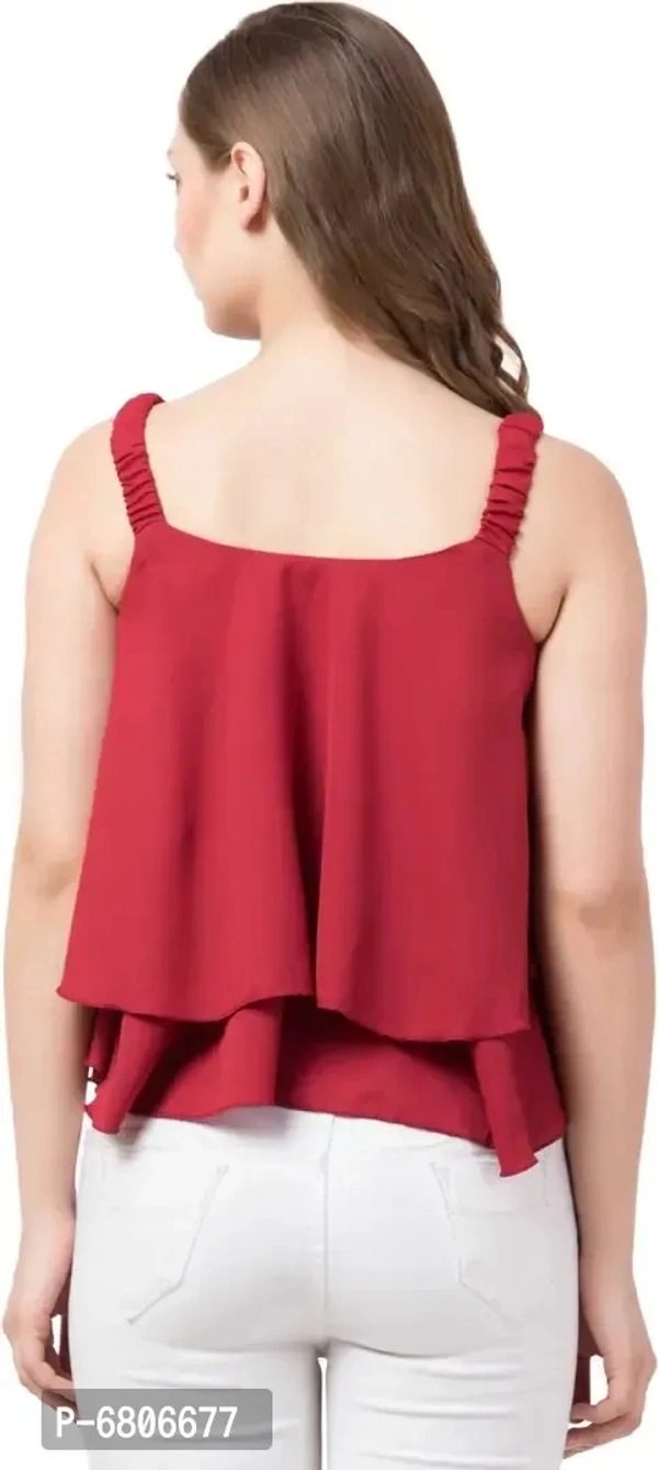 Fancy Trendy Georgette Chiffon Blend Casual Butterfly Tops For Women - l