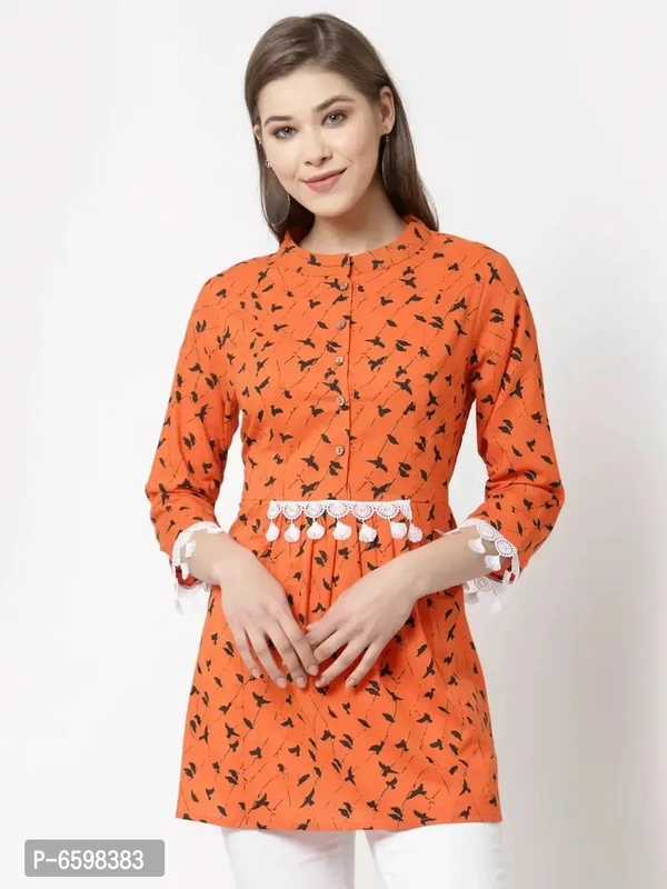 Stylish Cotton Printed Tunic For Women And Girls - M