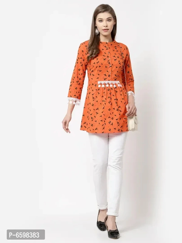 Stylish Cotton Printed Tunic For Women And Girls - xl