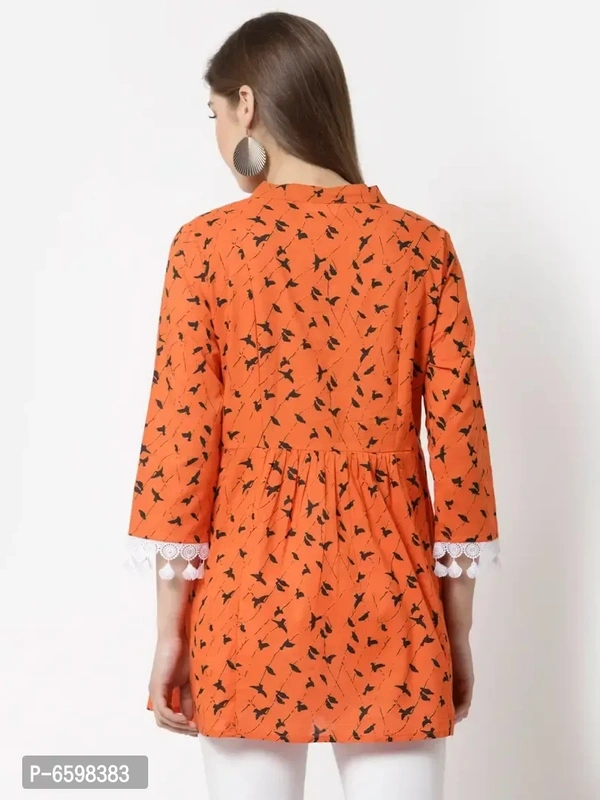 Stylish Cotton Printed Tunic For Women And Girls - xl