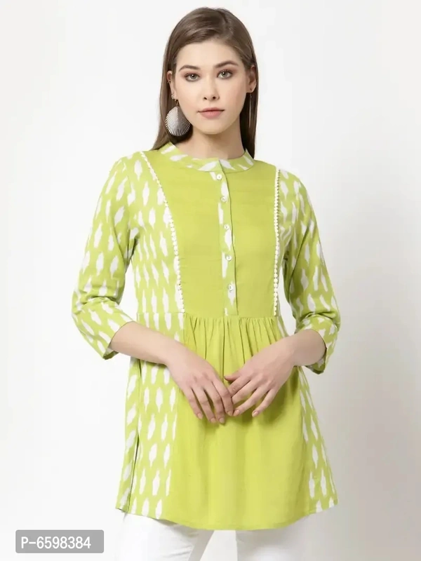 Stylish Cotton Printed Tunic For Women And Girls - S