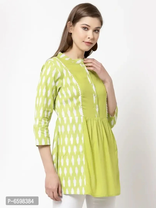 Stylish Cotton Printed Tunic For Women And Girls - M