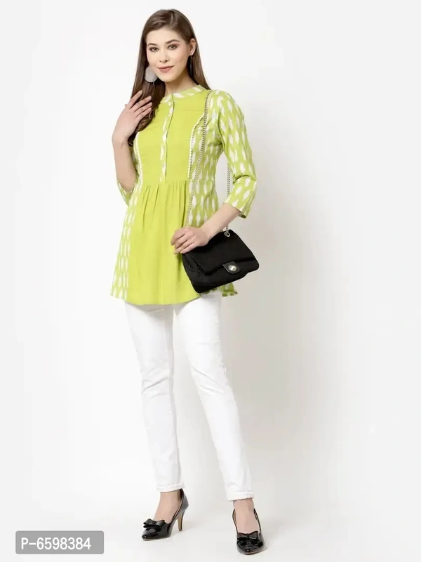Stylish Cotton Printed Tunic For Women And Girls - M