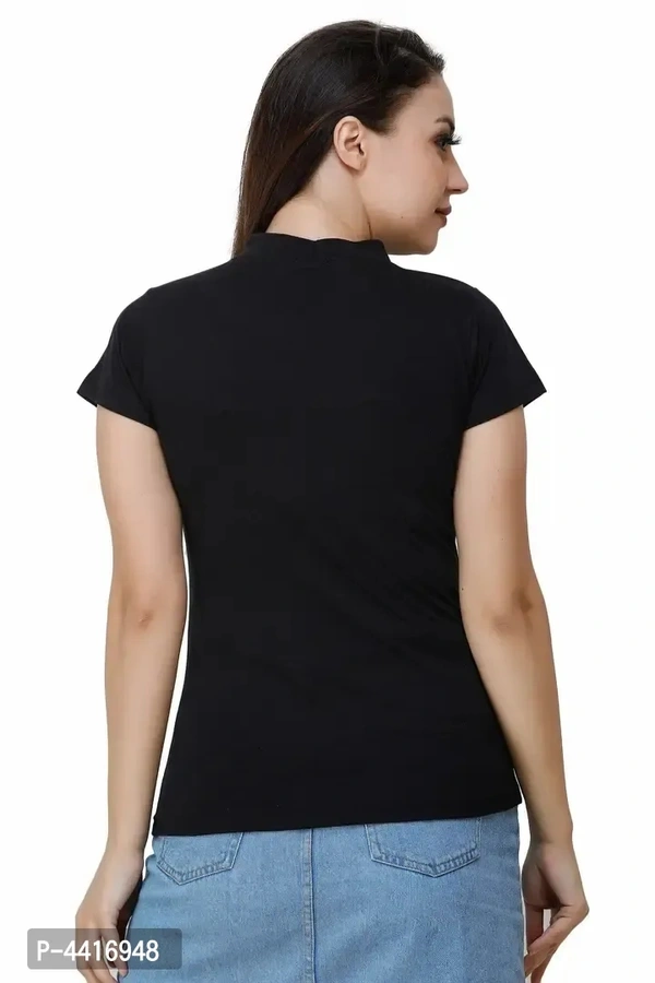 Halter neck solid T shirt for women pack of 2 - XS