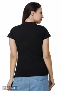 Halter neck solid T shirt for women pack of 2 - S