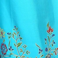 SriSaras Women's Rayon Bird Flower Print Loose fit Palazzos (Turquoise, Free Size 28 to 40 Inches)