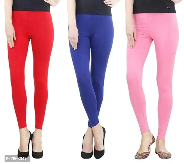 Stylish Cotton Leggings Set Of 3 - 2XL
