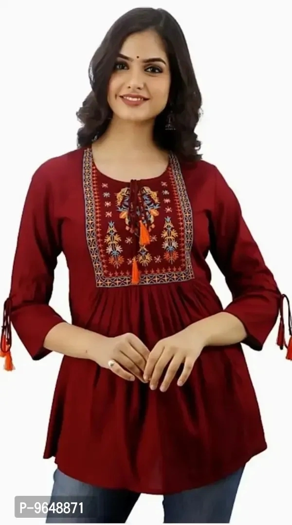WESTERN TOP MAROON - M