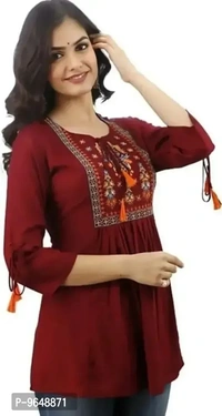 WESTERN TOP MAROON - XL