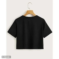 Stylish Cotton Blend Crop T-Shirt For Women And Girl Combo Pack Of 2 - XL