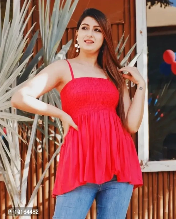 Classic Rayon Solid Tops for Womens - S