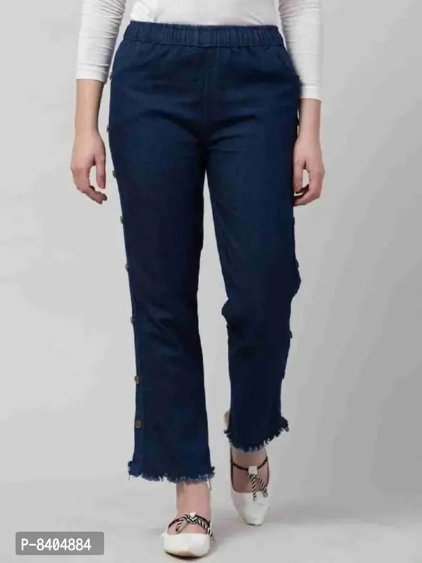 Classic Denim Solid Jeggings for Women - 26