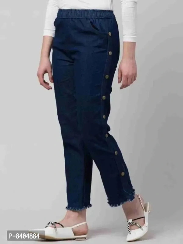 Classic Denim Solid Jeggings for Women - 26