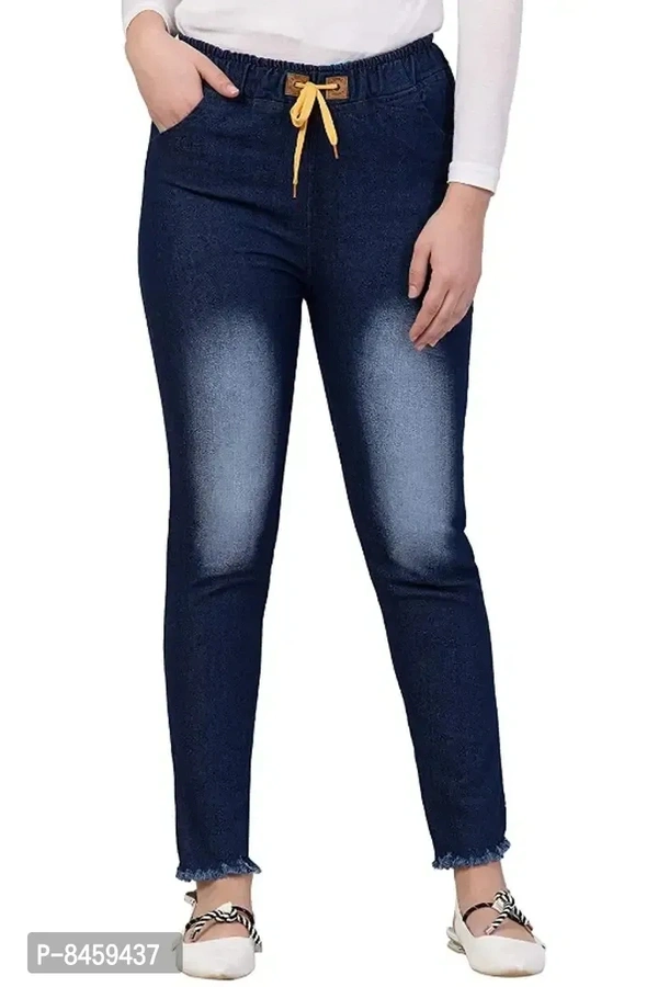 Classic Denim Solid Jeans for Women - 34