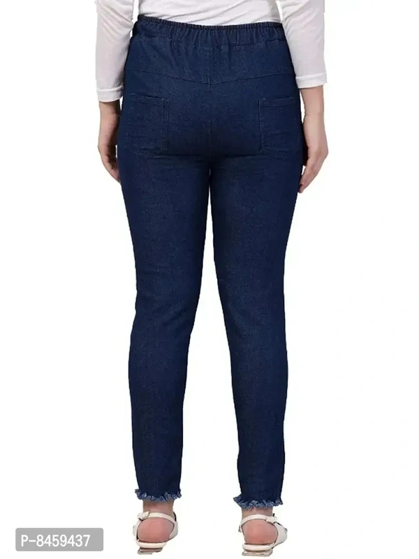 Classic Denim Solid Jeans for Women - 36