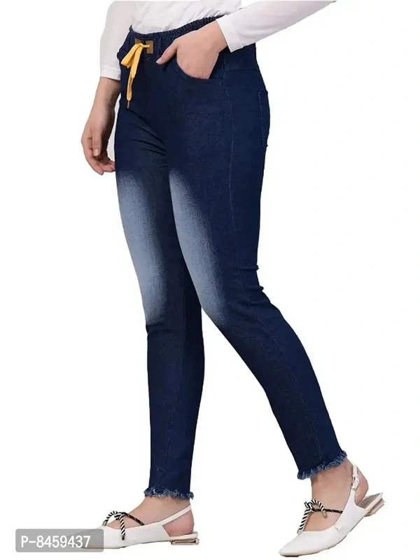 Classic Denim Solid Jeans for Women - 36