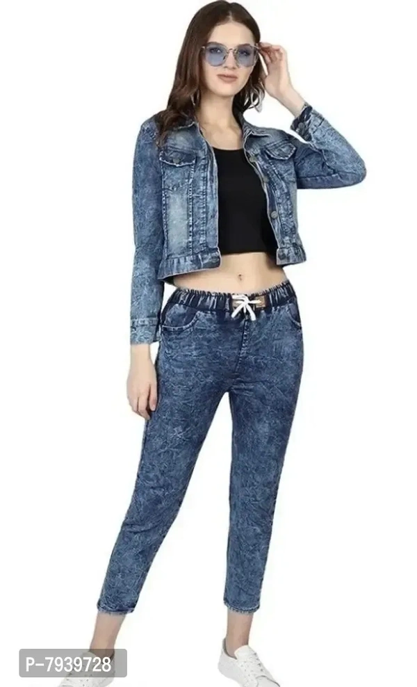 Stylish Denim Solid Womens Jeans - 30