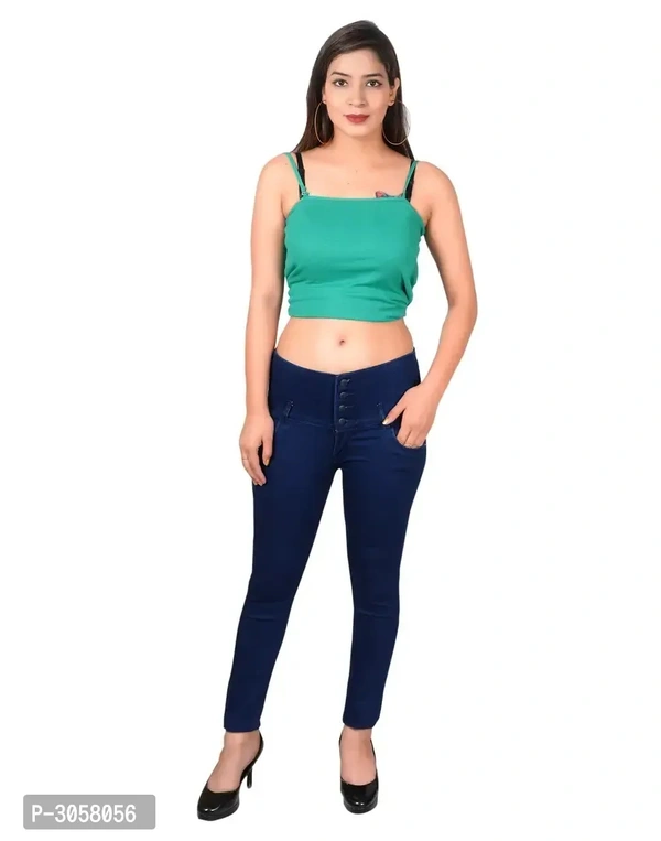 Blue Denim Jeans For Women's - 34