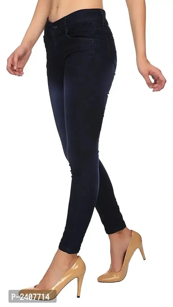 Denim Blue Solid Jeans - 32