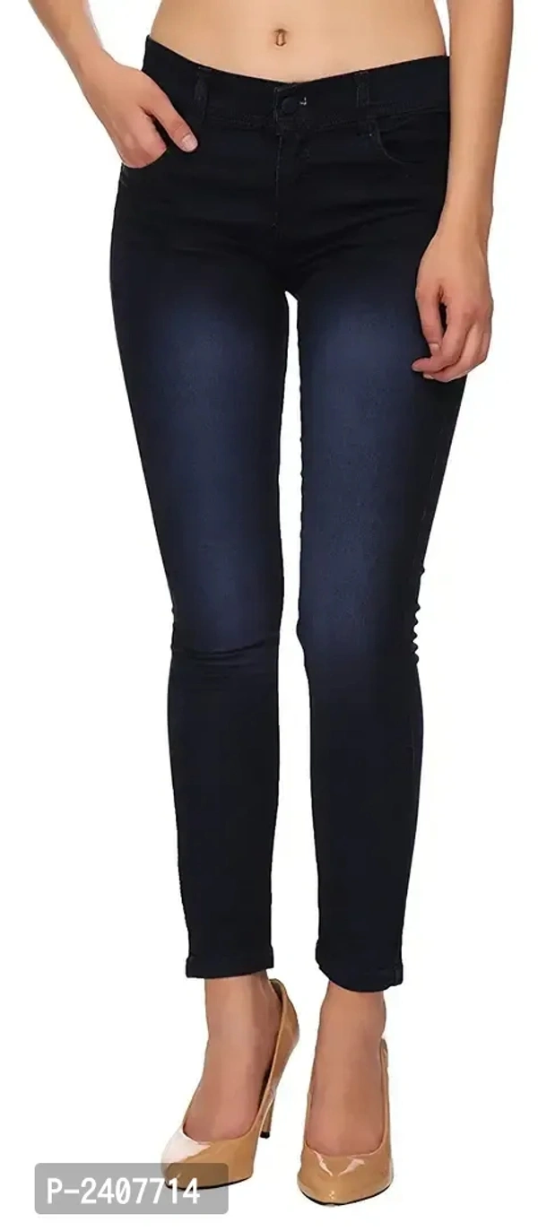Denim Blue Solid Jeans - 34