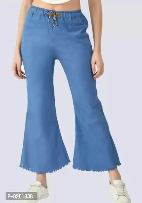 Women Denim Joggers Fit Women Bell Bottom Palazzo/Jeans For Girls - 28
