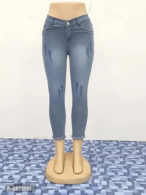 Fabulous Stunning Grey Denim Jeans For Women - 32