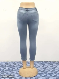 Fabulous Stunning Grey Denim Jeans For Women - 32