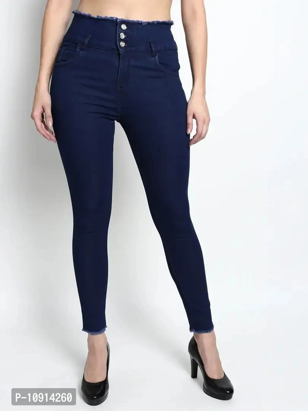 Stylish Blue Denim Jeans For Women - 36