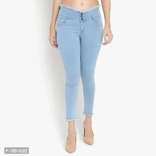 Stylish Blue Denim Jeans For Women - 30