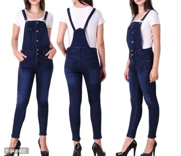 Fashionable Exclusive Present Women Girls Wear Stretchable and Stylish Ravishing Dungaree Jumpsuits - 28