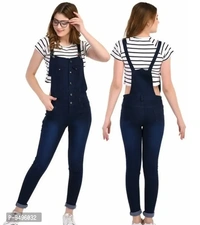 Fashionable Exclusive Present Women Girls Wear Stretchable and Stylish Ravishing Dungaree Jumpsuits - 28