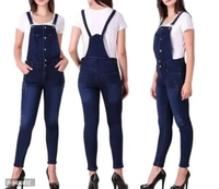 Fashionable Exclusive Present Women Girls Wear Stretchable and Stylish Ravishing Dungaree Jumpsuits - 34