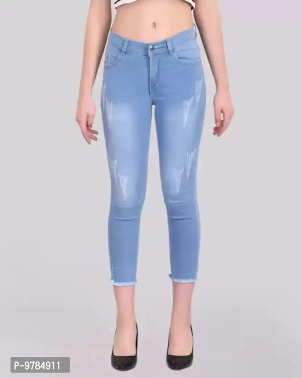 Stylish Women Demin Skinny Fit Jeans - L