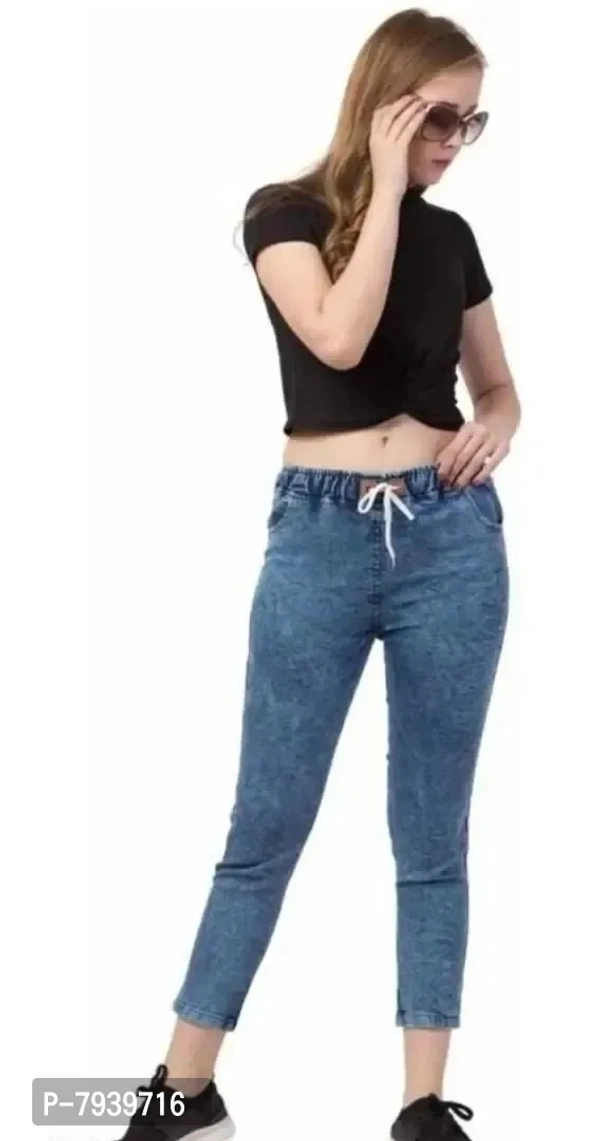 Stylish Latest Joggers Fit Women Stylish Denim Blue Jeans For Girls ladies - 28