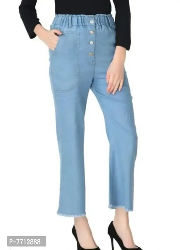 Trendy Fancy Full Length Stretchable Jeans Regular Women Denim Plazzo/Jeans For Girls - 28