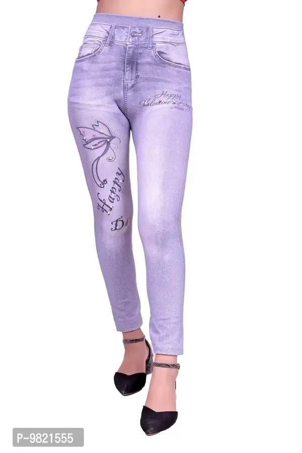Women Stylish Slim Fit Jeggings - L