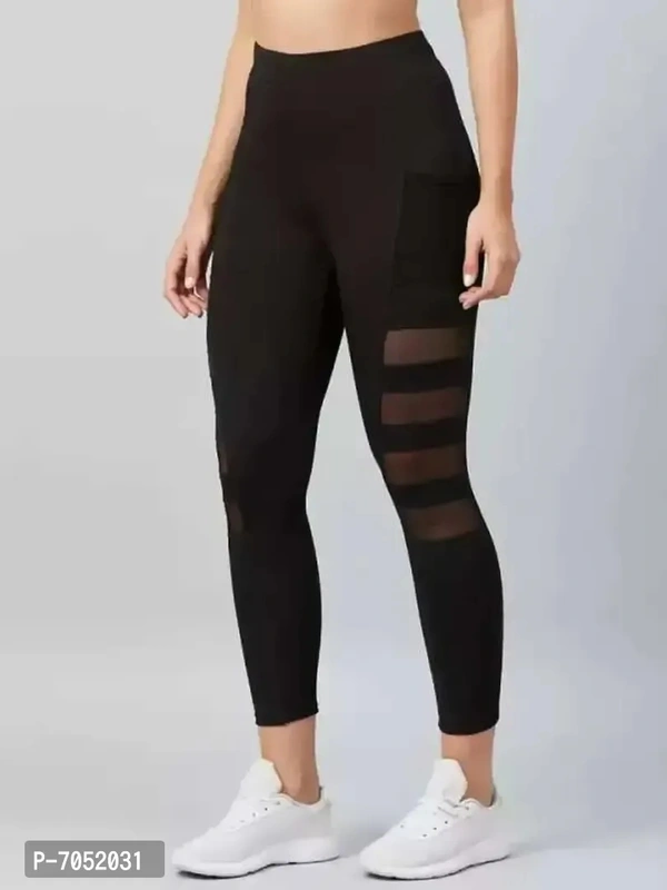 Alluring Black Lycra Leheriya Skinny Fit Jeggings For Women - 28
