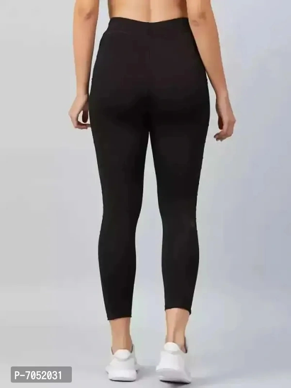 Alluring Black Lycra Leheriya Skinny Fit Jeggings For Women - 28