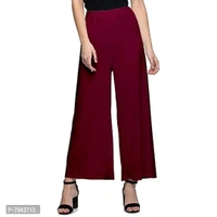 STYLE PITARA Women's Straight Fit Polyester Palazzo (SP_SYNPALAZZO_6_BBLMBEGREYO_Black, Blue, Maroon, Beige, Grey, Orange_Free Size)