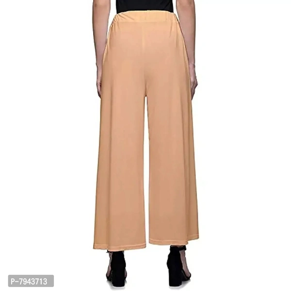STYLE PITARA Women's Straight Fit Polyester Palazzo (SP_SYNPALAZZO_6_BBLMBEGREYO_Black, Blue, Maroon, Beige, Grey, Orange_Free Size)