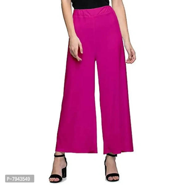 STYLE PITARA Women's Loose Fit Palazzos Pack of 6 (SP_SYNPALAZZO_6_BPMBLGW_Assorted Colours, Free Size)