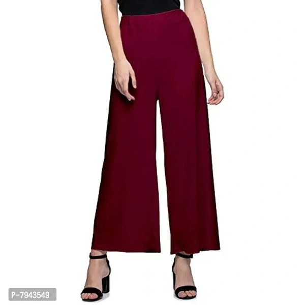 STYLE PITARA Women's Loose Fit Palazzos Pack of 6 (SP_SYNPALAZZO_6_BPMBLGW_Assorted Colours, Free Size)