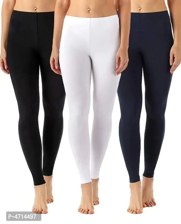 ASA Ankle Length Leggings for Womens/Girls/Ladies (Pack of 3) Sizes-Free Size - 30