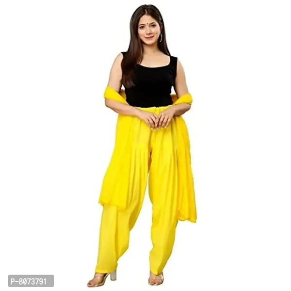 Endfashion Women's Semi Patiala Salwar with Dupatta – Cotton Blend - 42, Yellow